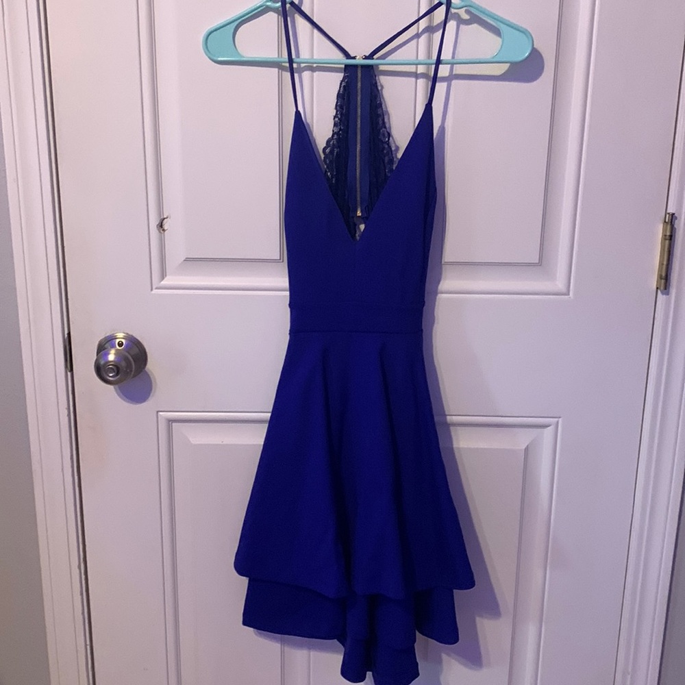 blue skater dress